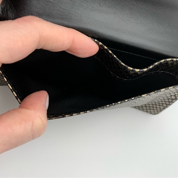 Halogen Black Leather Gold Metallic Python Texture Wristlet/Wallet | EUC - Picture 5 of 7